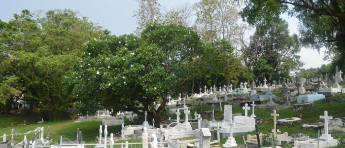 Nisan Makam Pekong Cheng Jin di Kuburan Kristian Bukit Bakri